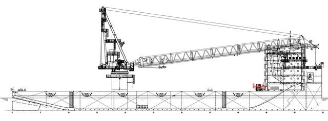 Heavy crane barge