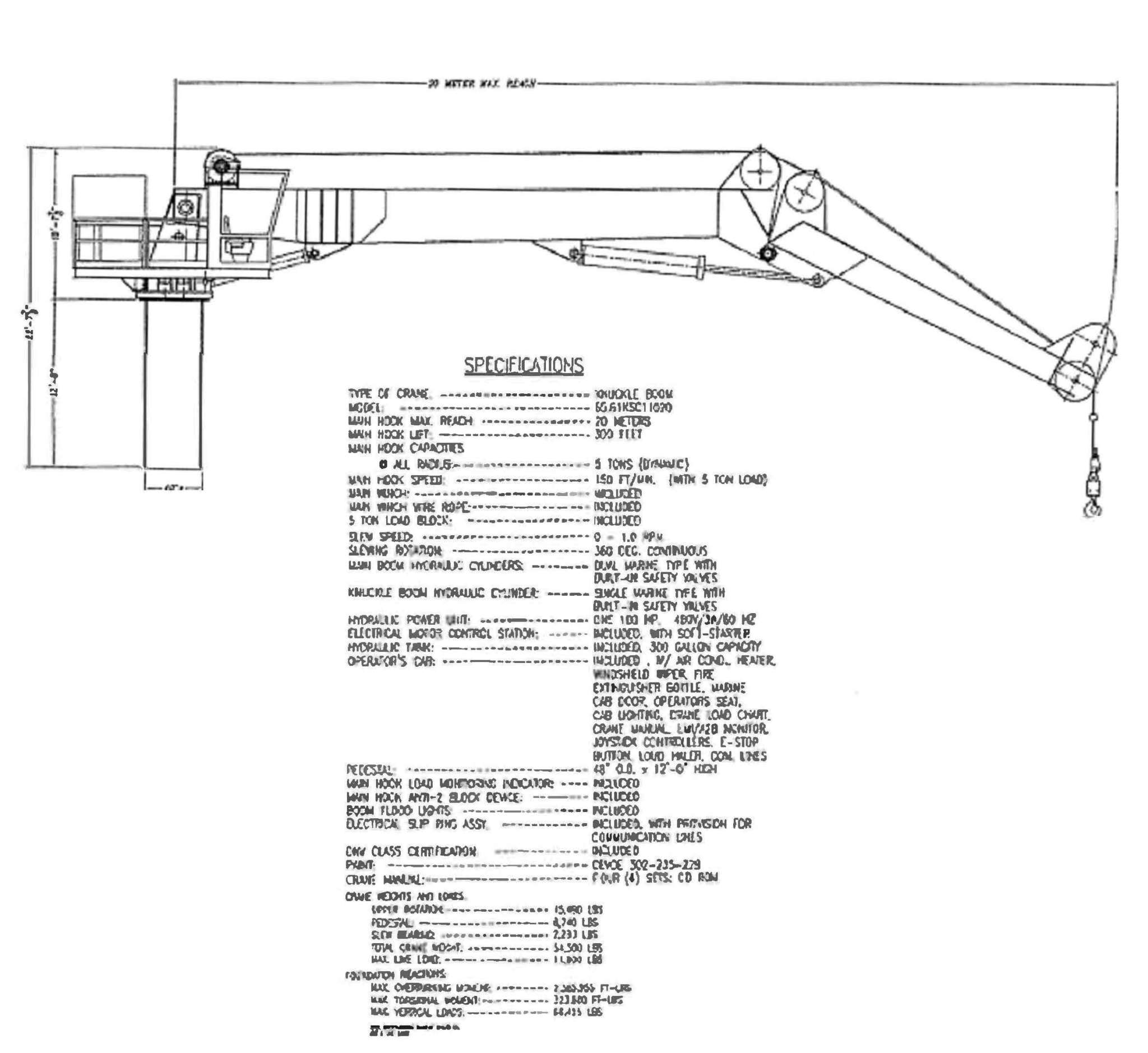 Knuckle Boom Crane Load Chart