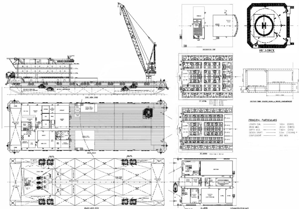 accommodation work barge