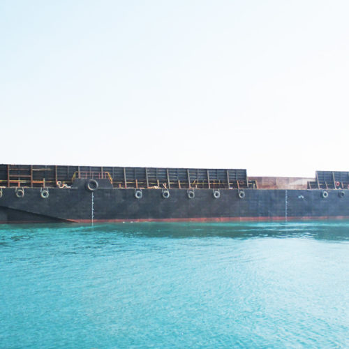 Deck cargo barge